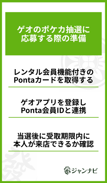 ゲオのポケカ抽選に応募する際の準備